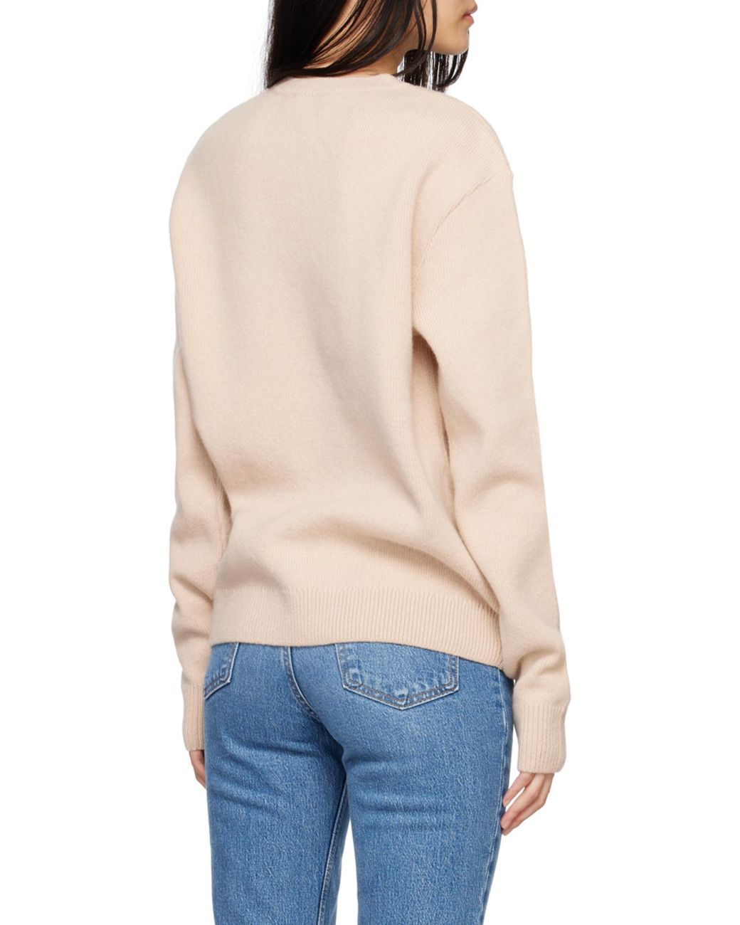 Maison Kitsuné Natural Fox Crew-Neck Wool Jumper for men