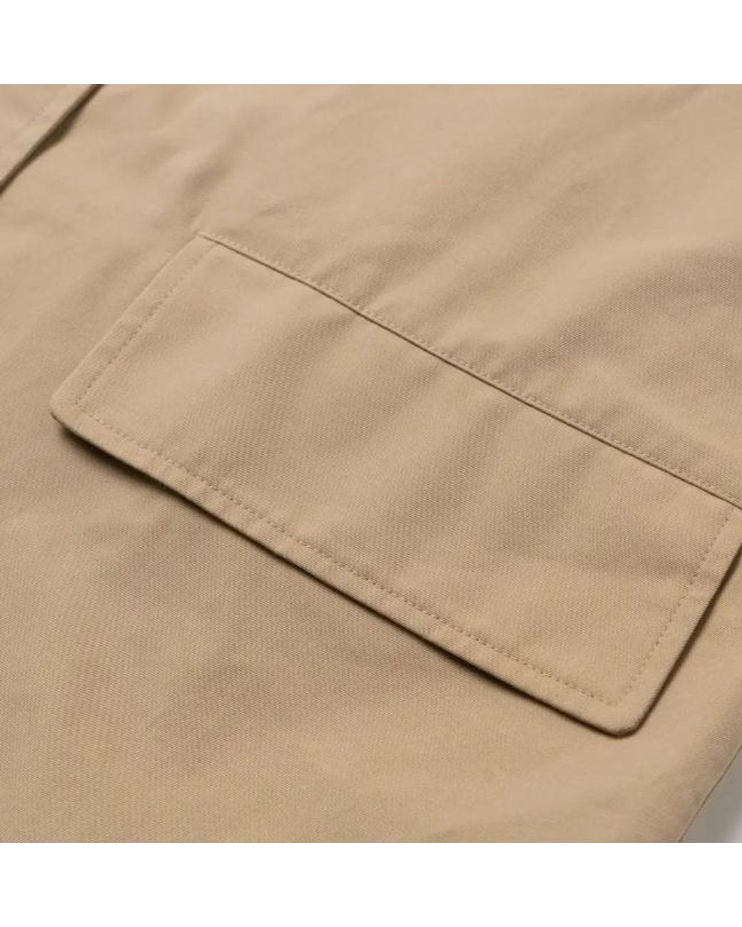 Burberry Natural Single-Breasted Long-Sleeved Windbreaker