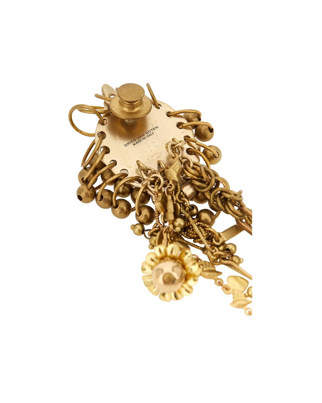 Dries Van Noten Metallic Cascade Pendant Brooch