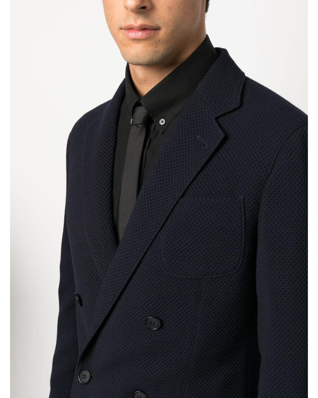 Giorgio Armani Blue Double-Breasted Jacket for men