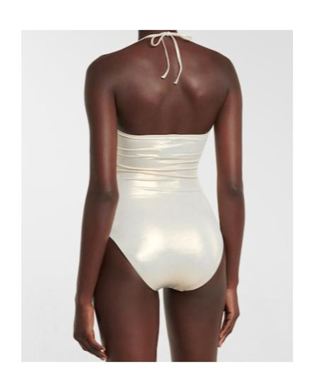 Melissa Odabash White Nantes Halterneck Swimsuit