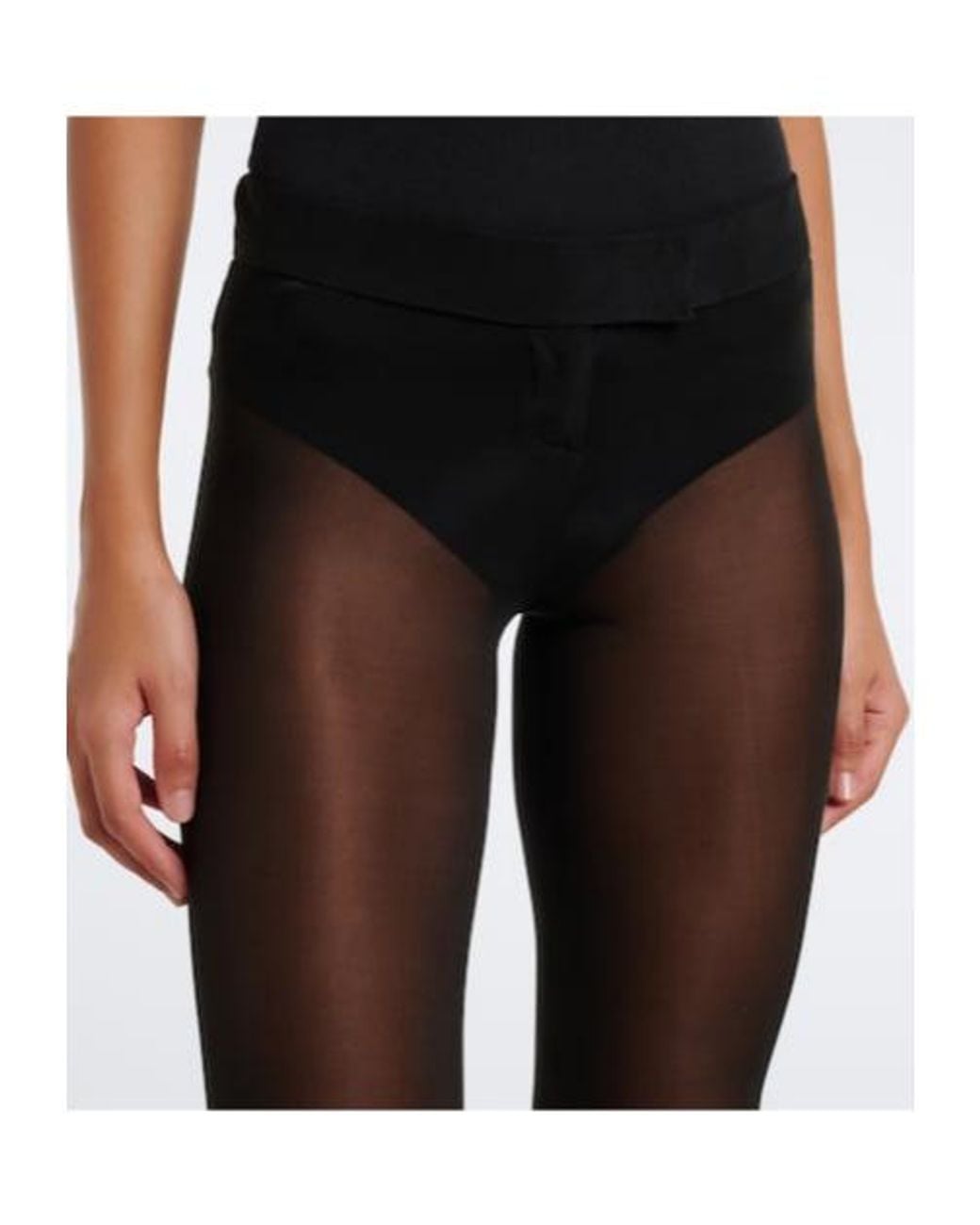 Magda Butrym Black Sheer Capri Pants And Briefs Set