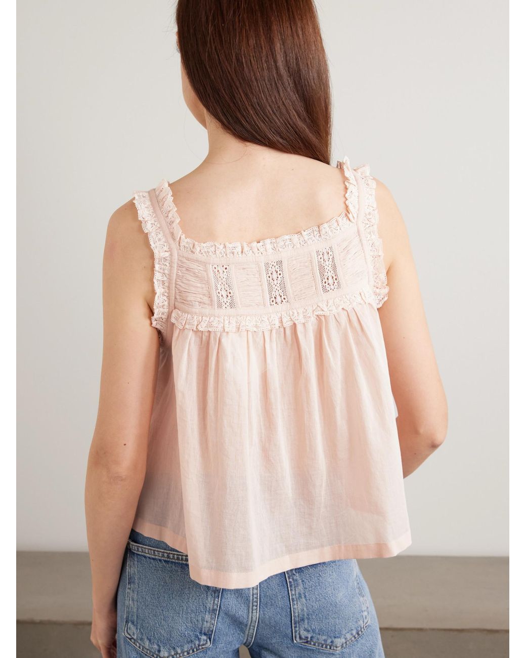 Doen Natural Vintage-Style Cotton Crop Top