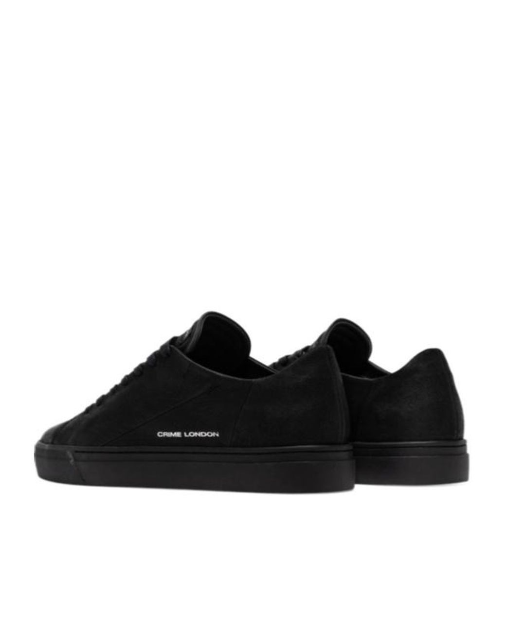 Crime London Black Suede Low-Top Sneakers for men