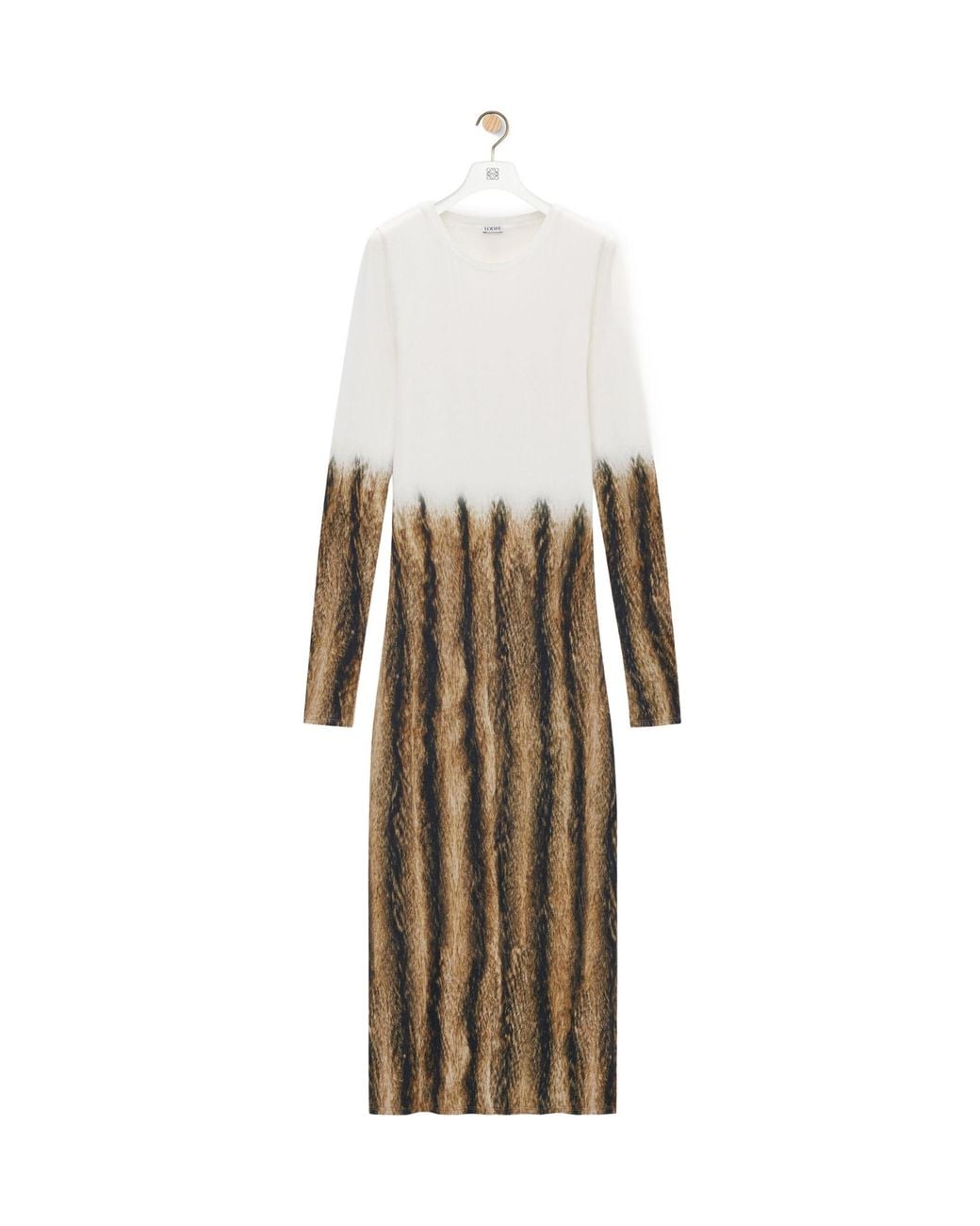 Loewe White Tube Crewneck Dress
