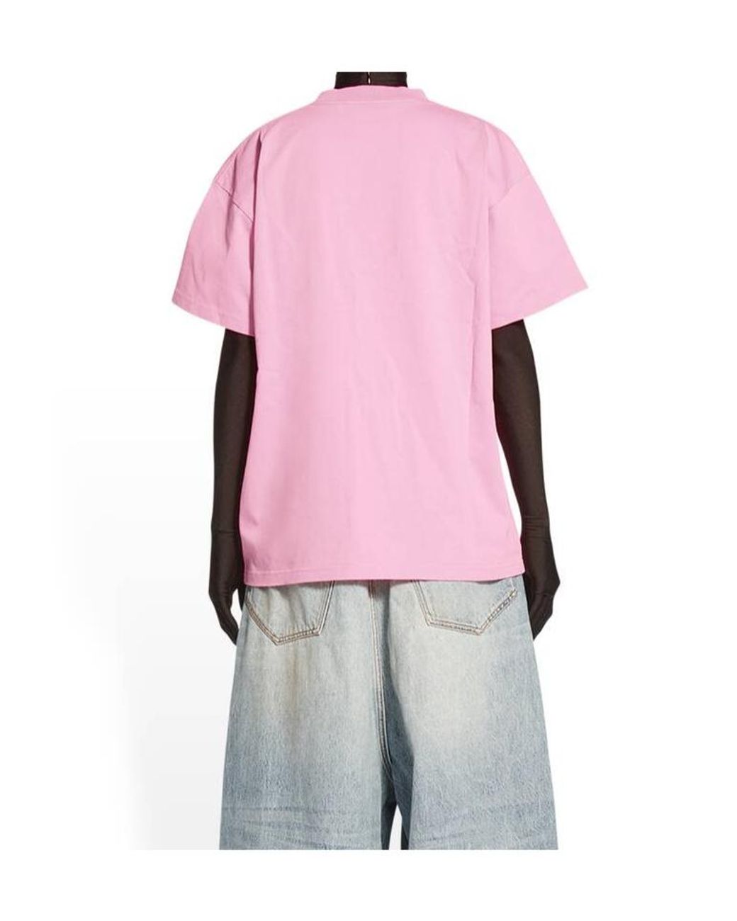 Balenciaga Pink Qixi Crest T-Shirt Medium Fit