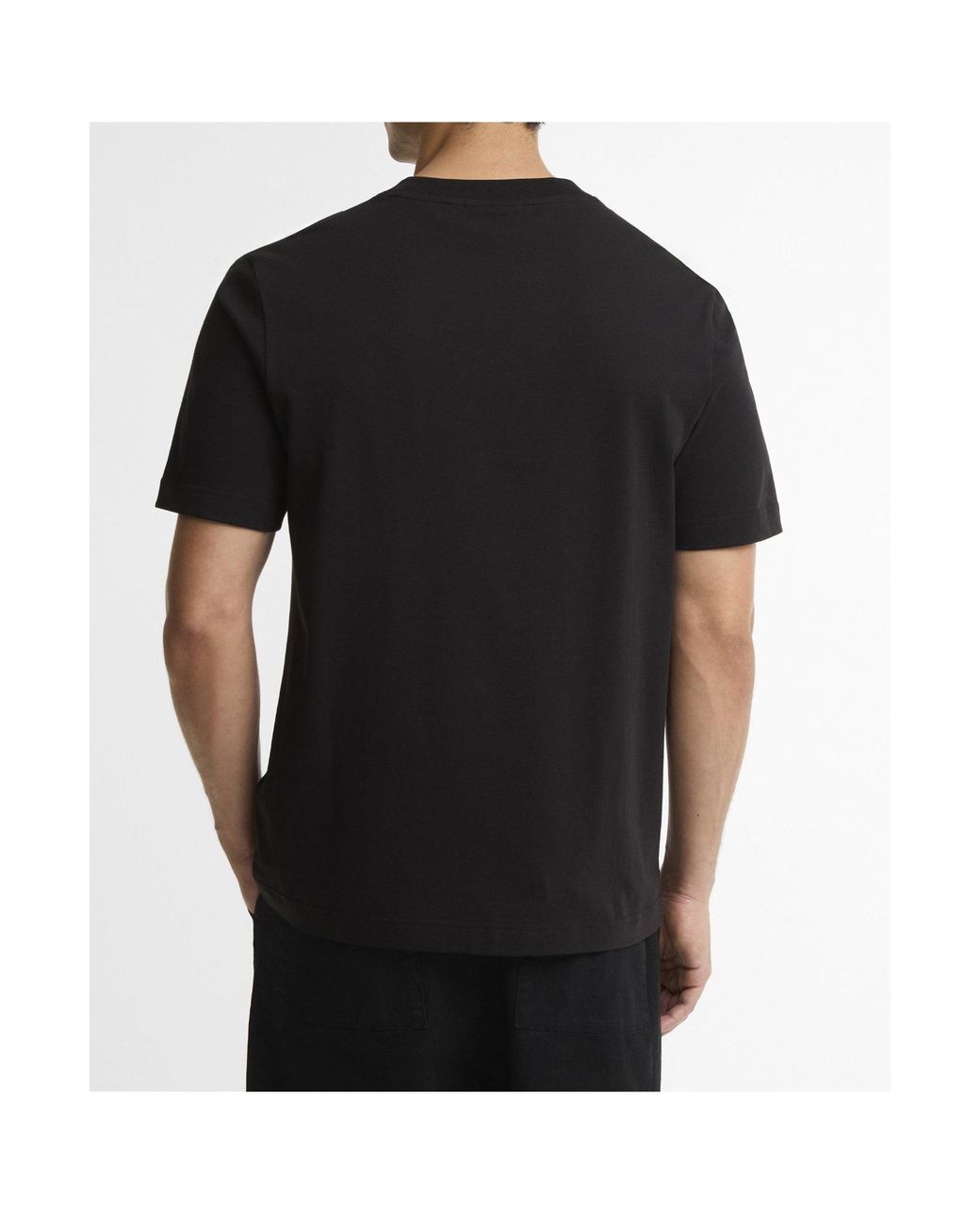 Barbour Black Logo Print Crew Neck T-Shirt for men