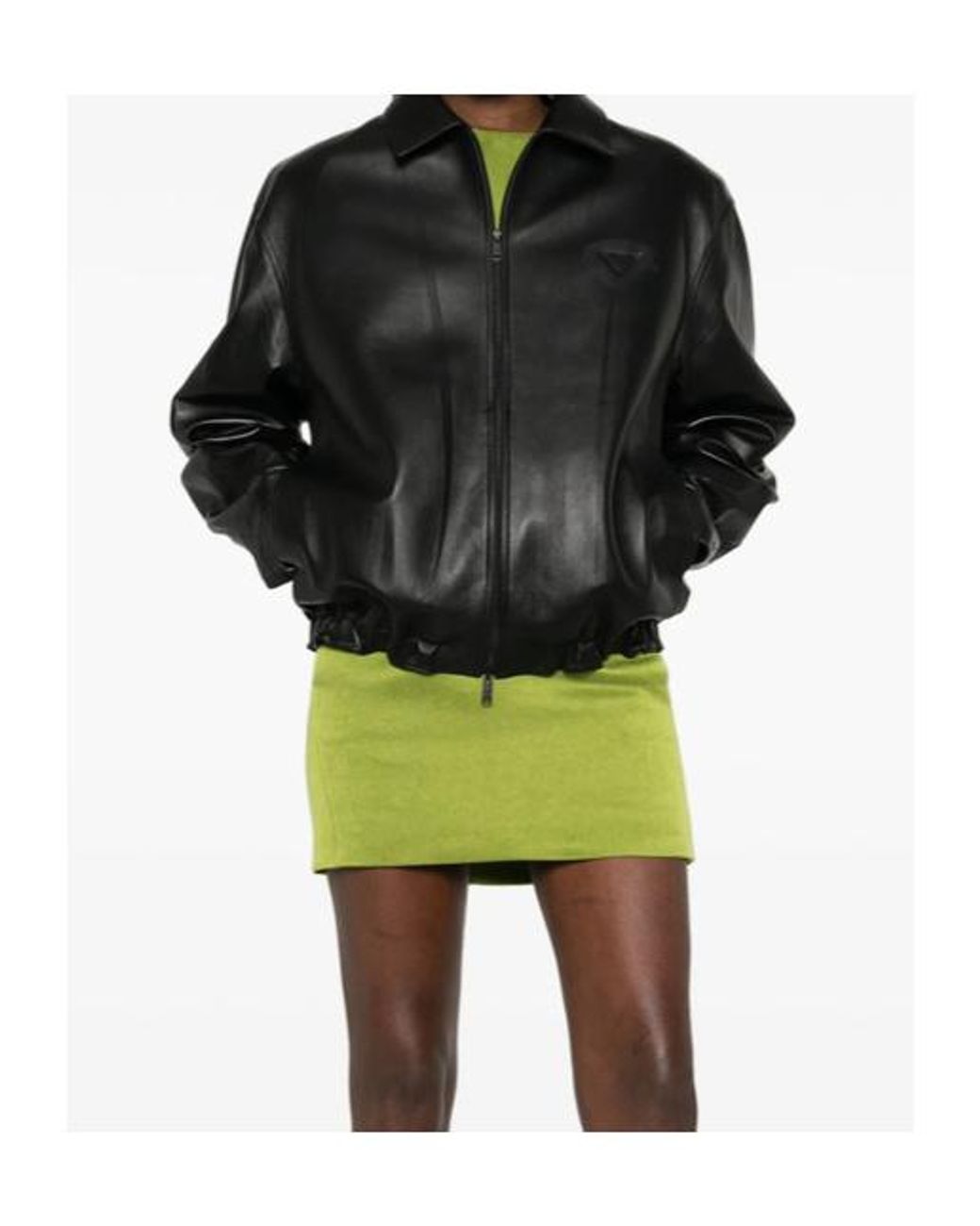 Prada Black Nappa Leather Jacket