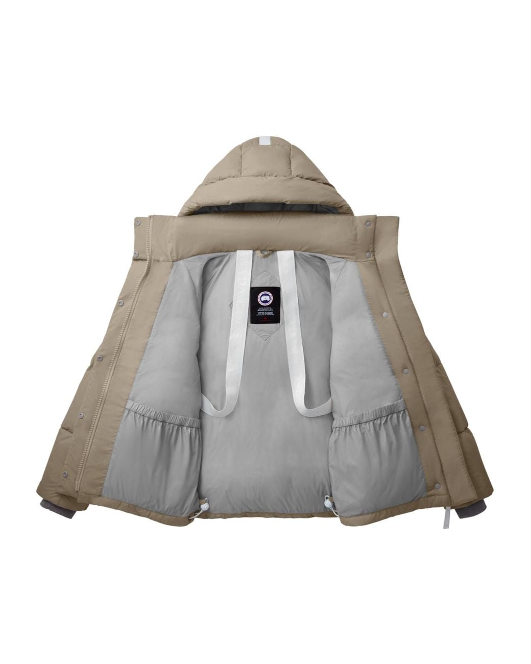 Canada Goose Brown Hooded Quilted Down Jacket
