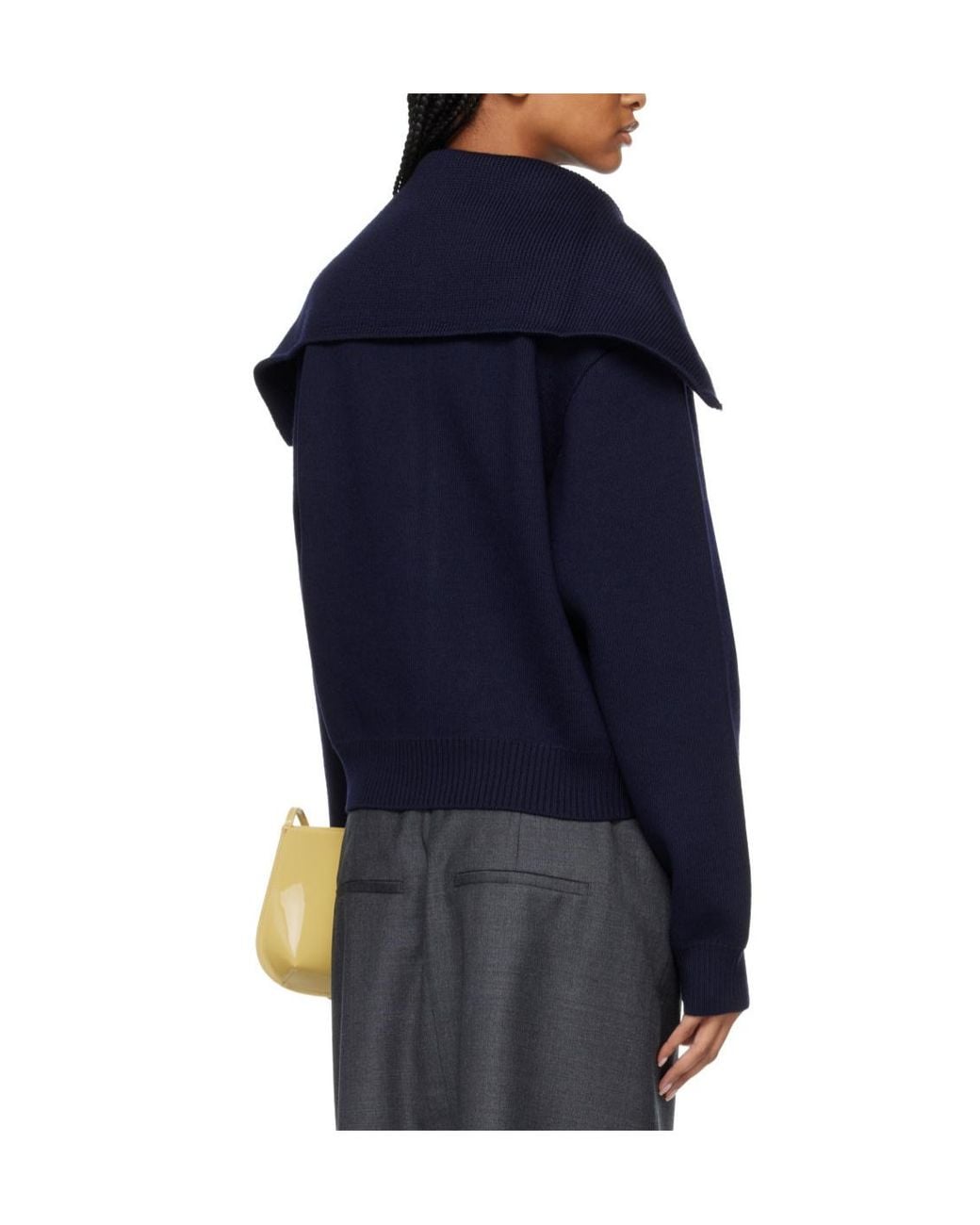 Rohe Blue Wool-Blend Zip-Up Cardigan