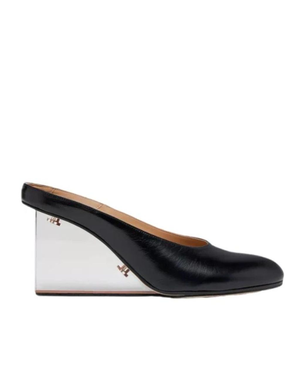 Maison Margiela Black Plexi Wedge Mules