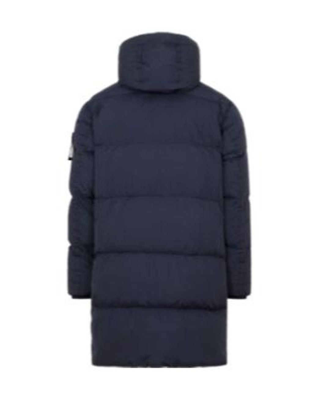 Stone Island Blue Logo Patch Puffer Coat for men