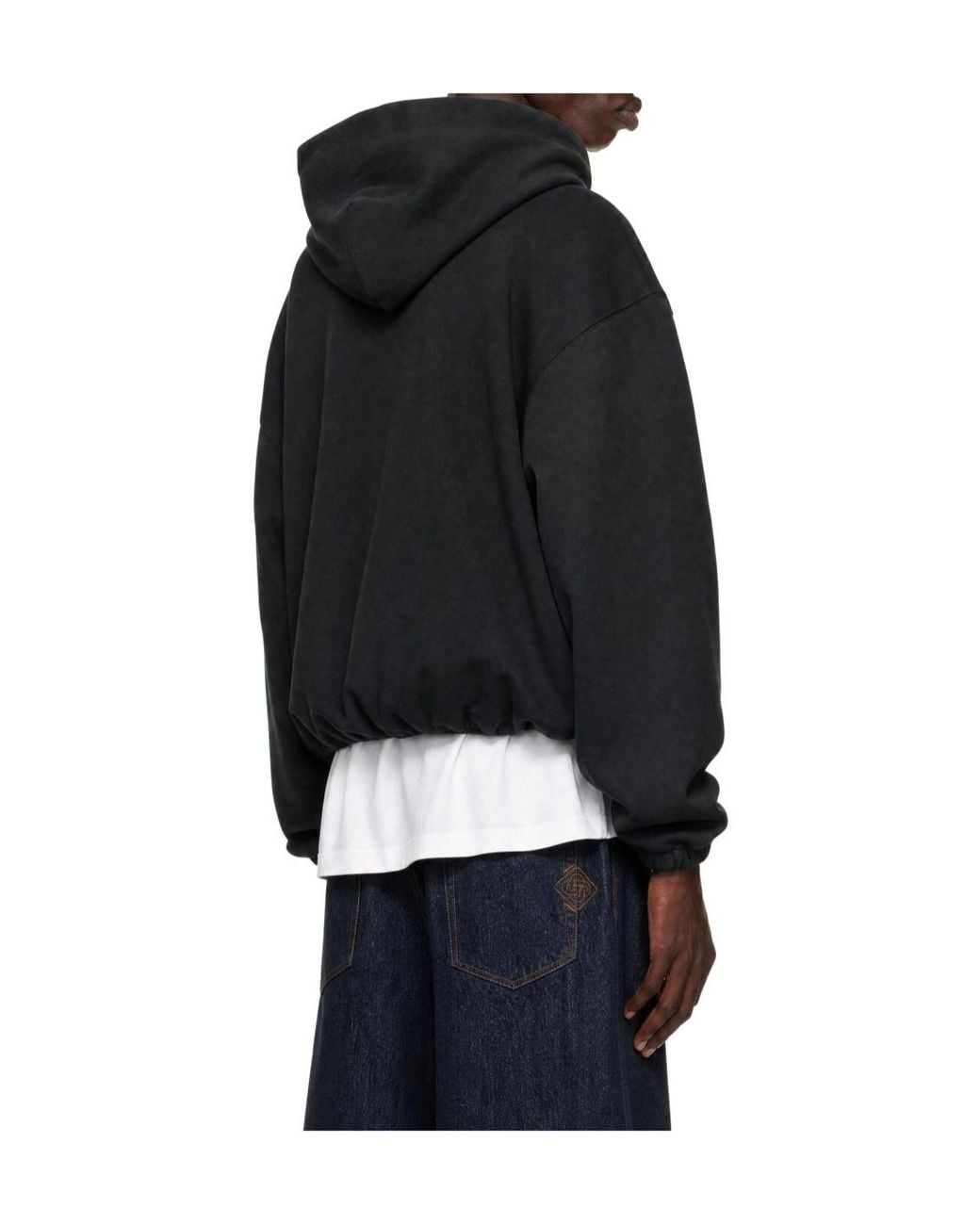 Casablanca Black Jersey Hoodie for men
