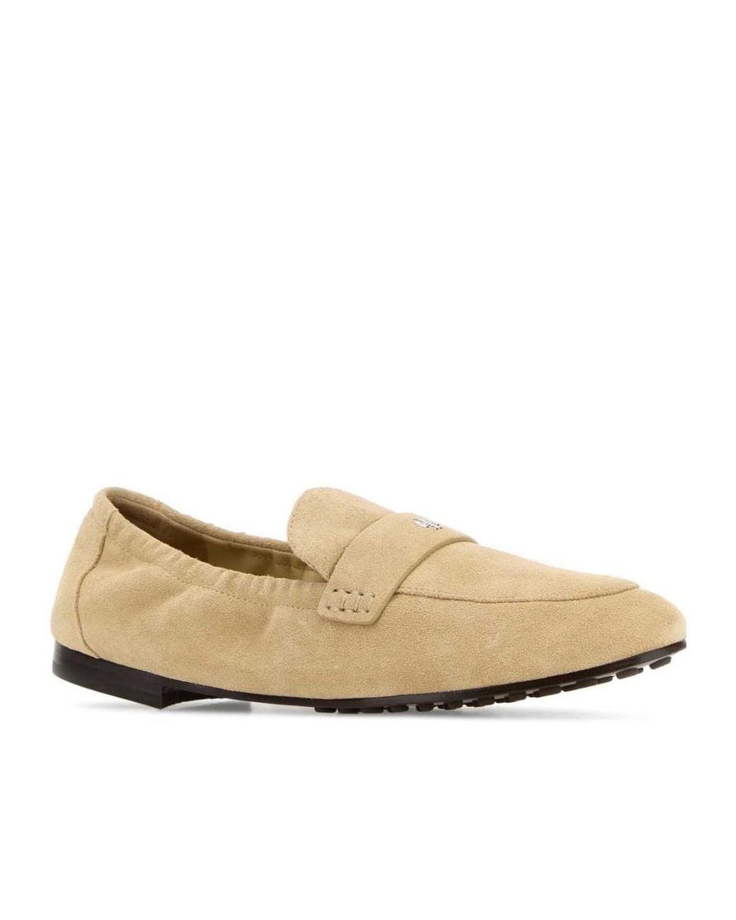 Tory Burch Natural Logo Stud Ballet Loafers