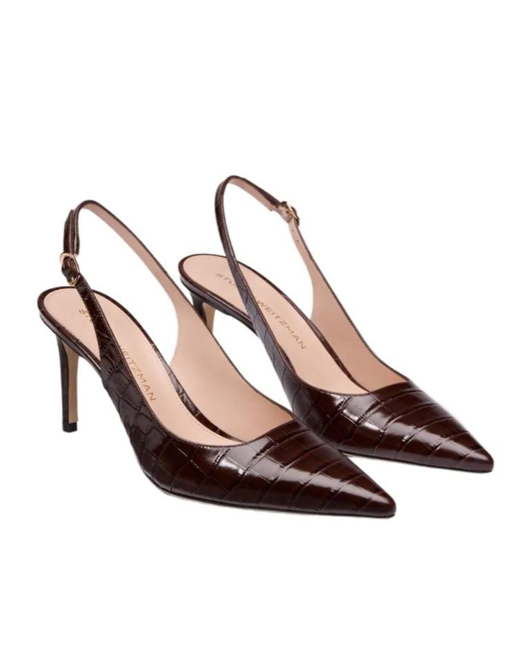 Stuart Weitzman Brown Stuart Power Slingback 75