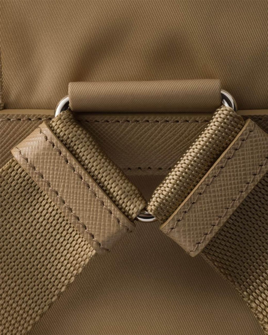 Prada Natural Canvas Flap Backpack