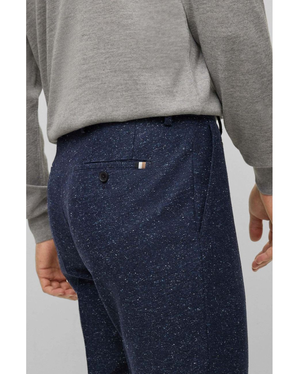 Boss Blue Logo Casual Pants for men