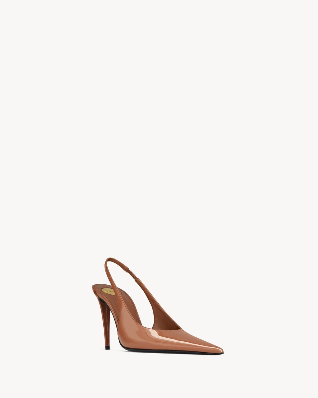 Saint Laurent White Guermantes Slingback Pumps