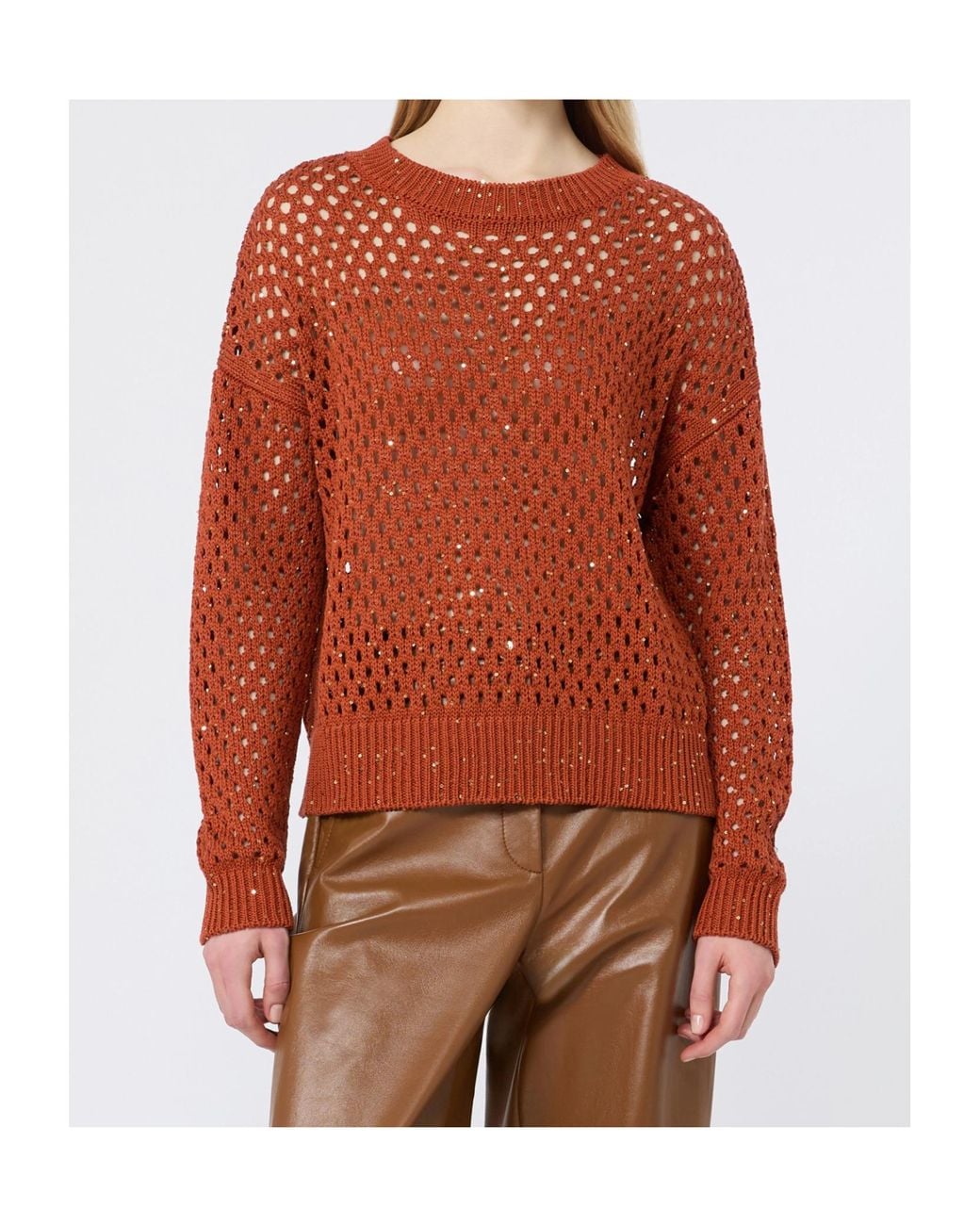 Max Mara Orange Studio Pilade Open-Knit Sweater