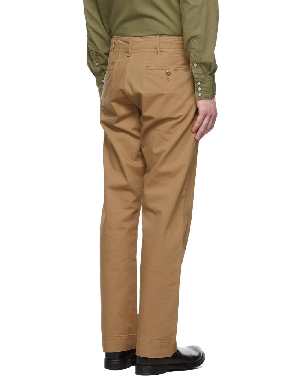 RRL Natural Ralph Lauren Mid Rise Field Chino Trousers for men