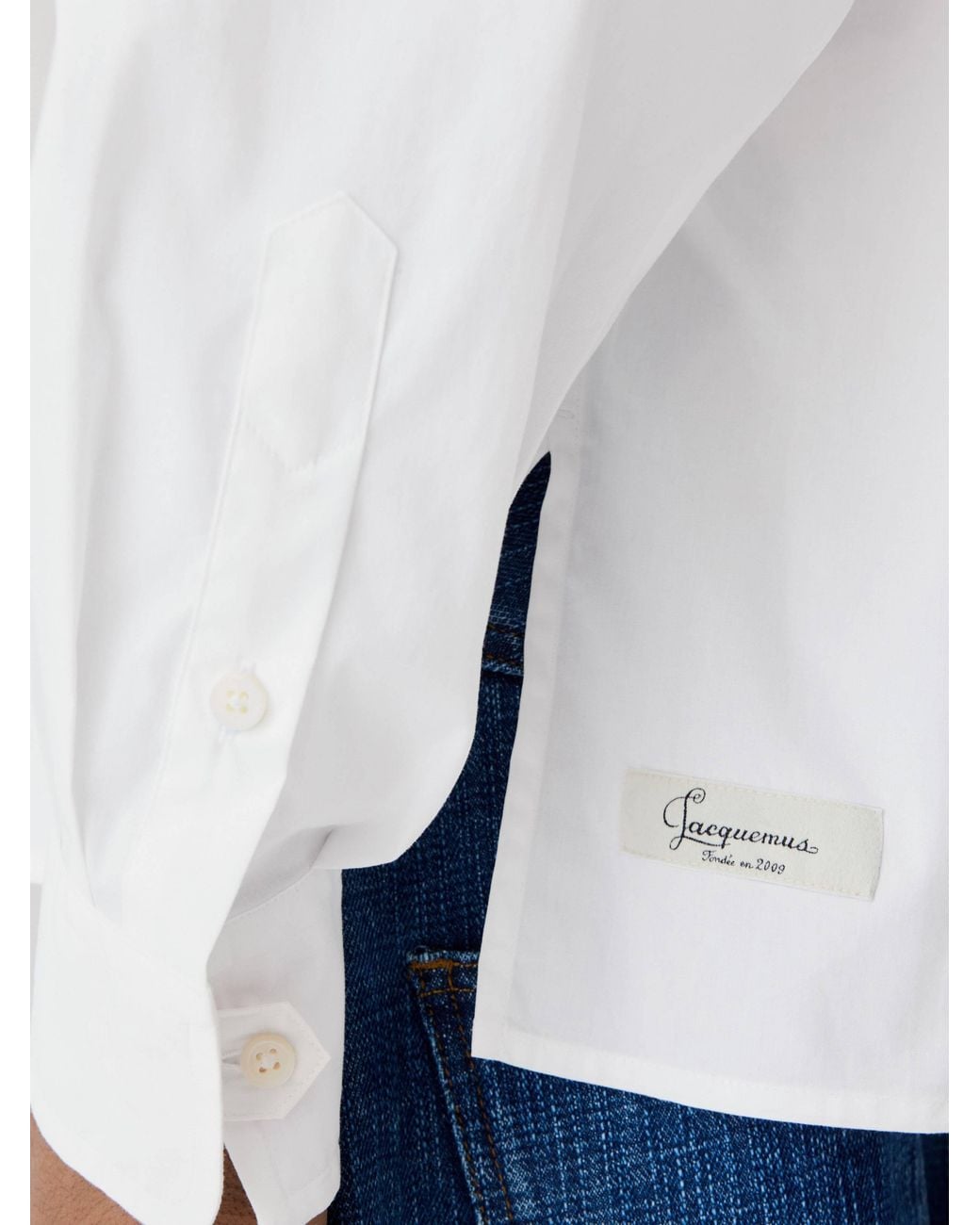 Jacquemus White La Vareuse Losange Popover Shirt for men