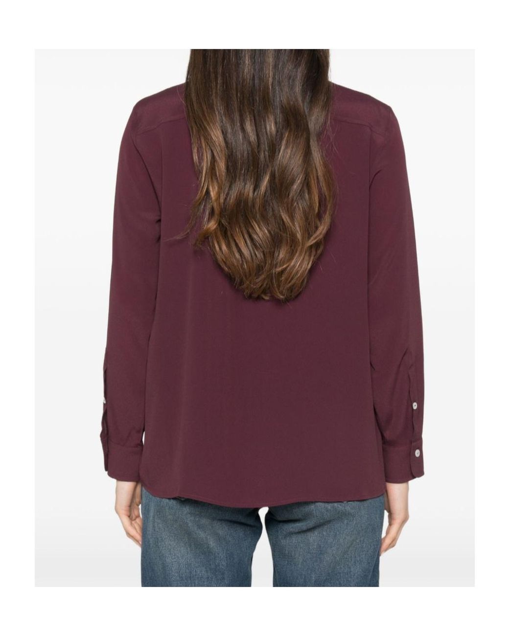 Marella Purple Button-Pocket Shirt