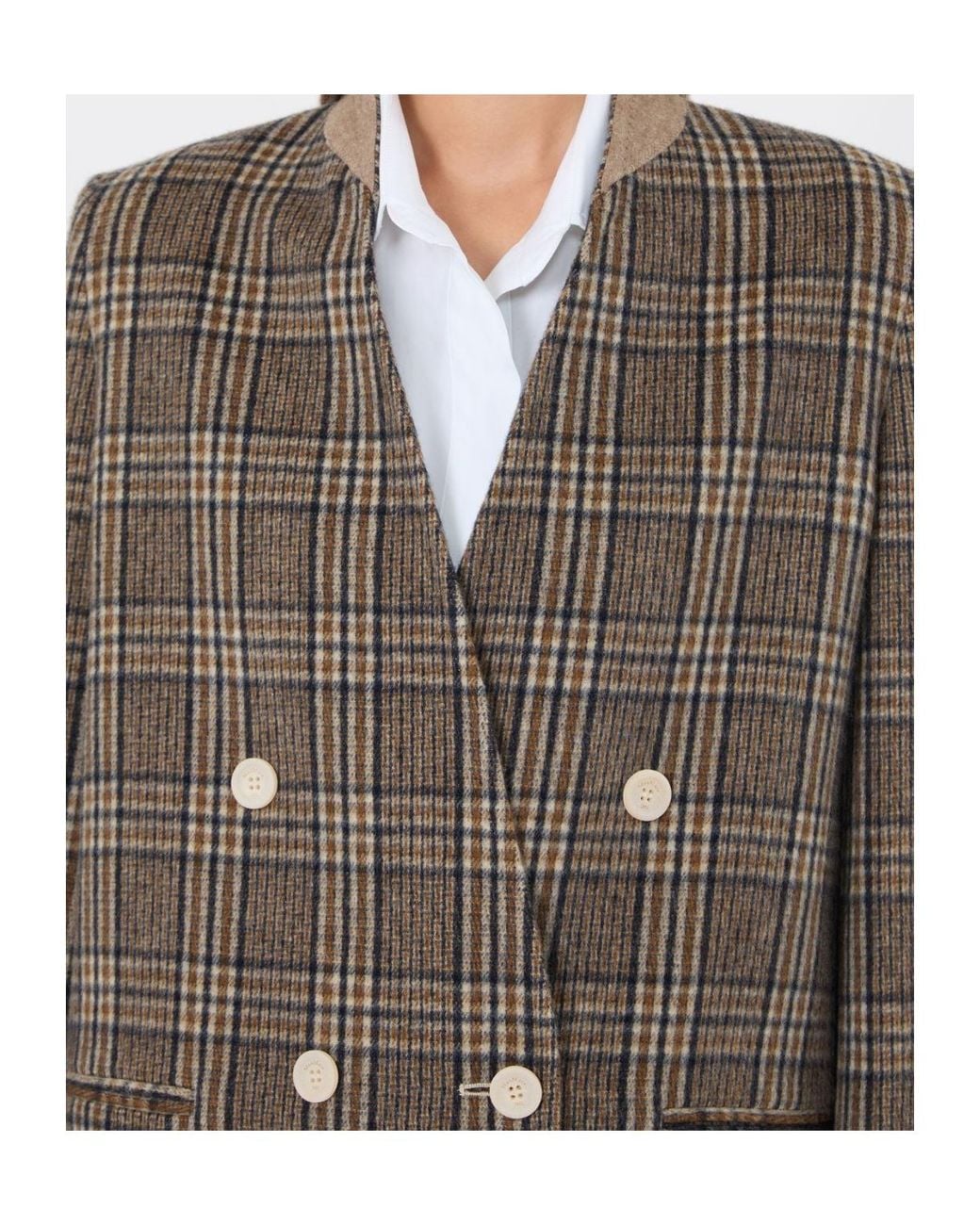 Max Mara Brown Draped Wool Jacket