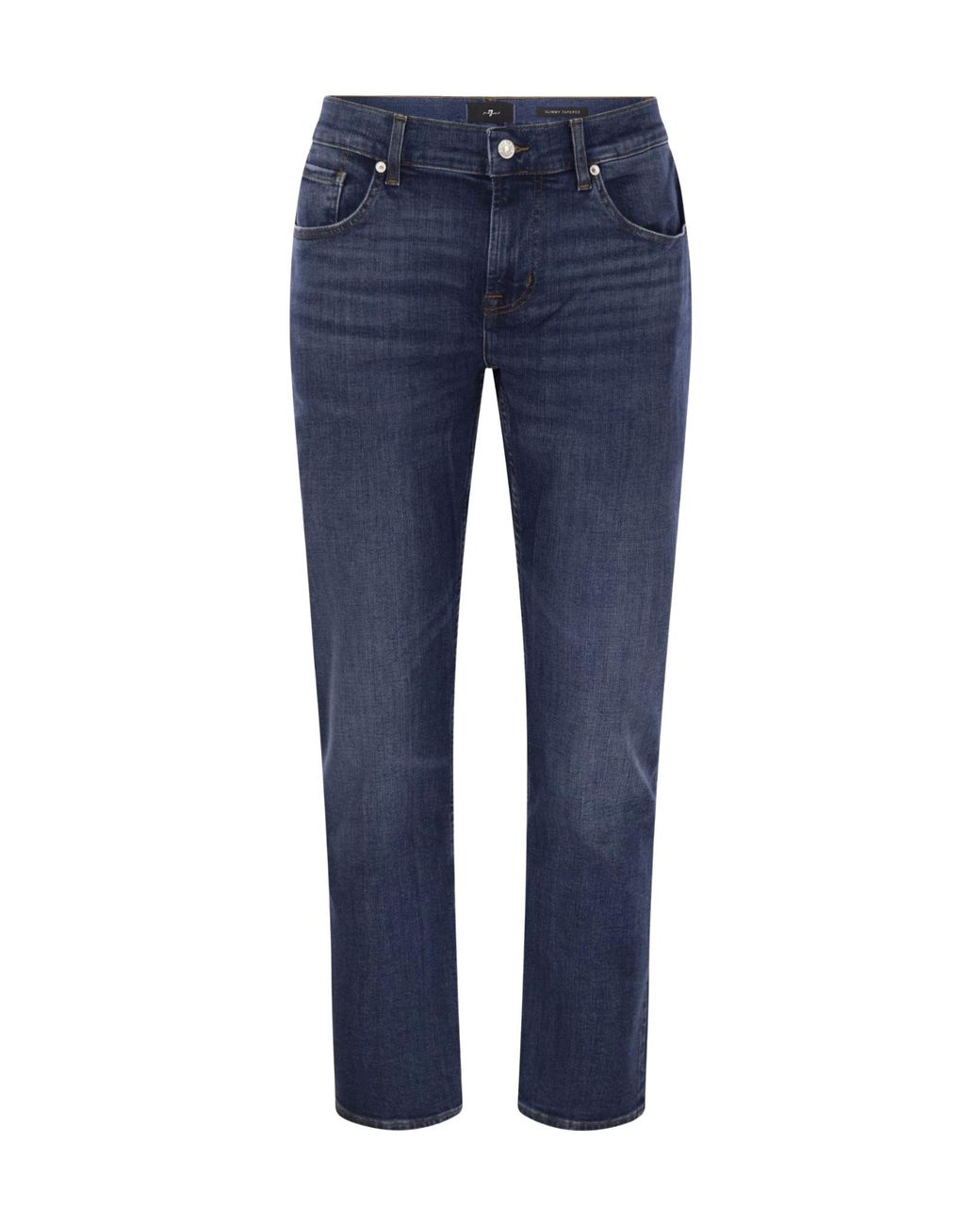 7 For All Mankind Blue Slimmy Tapered Jeans for men