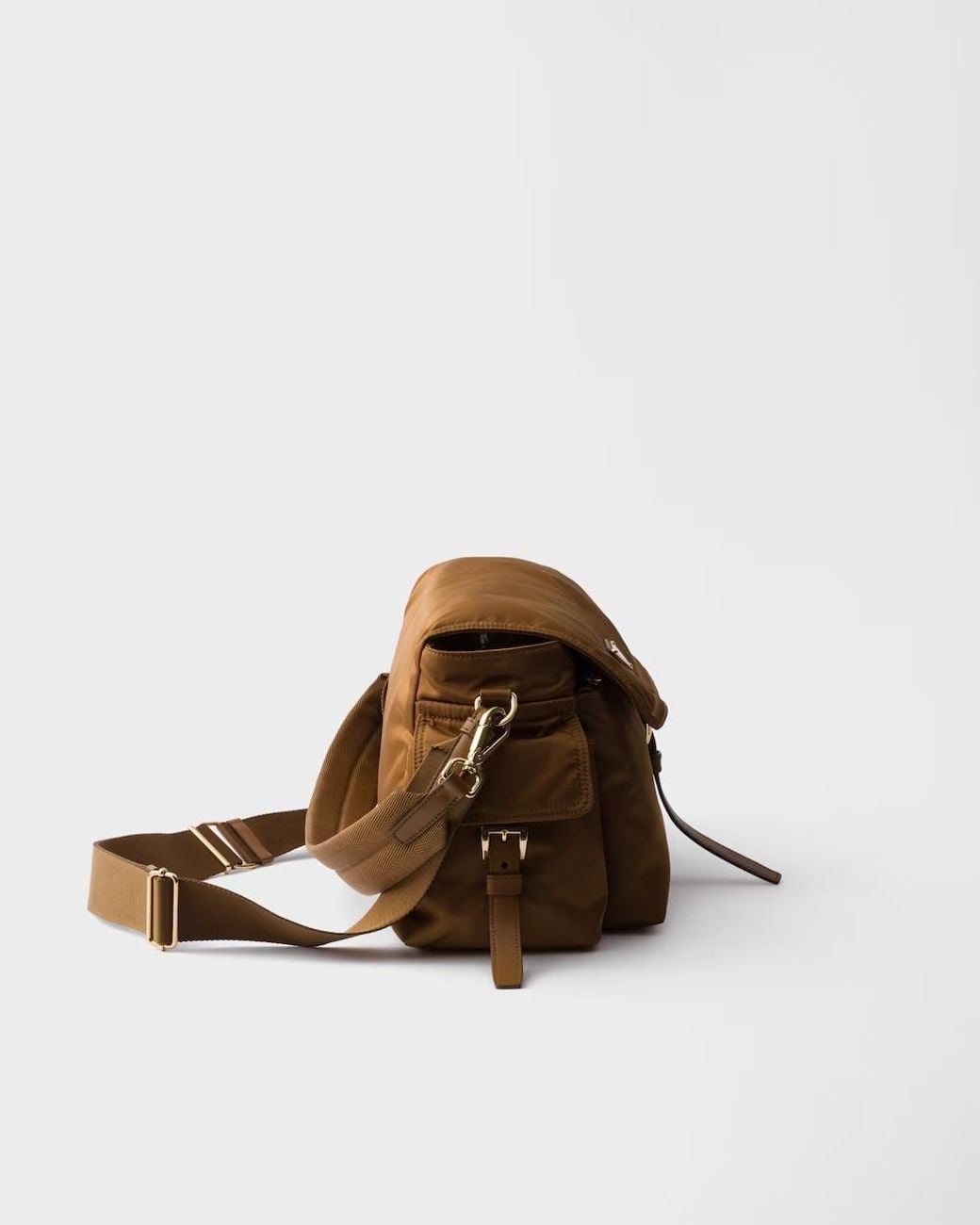 Prada Brown Re-Nylon Triangle-Logo Shoulder Bag