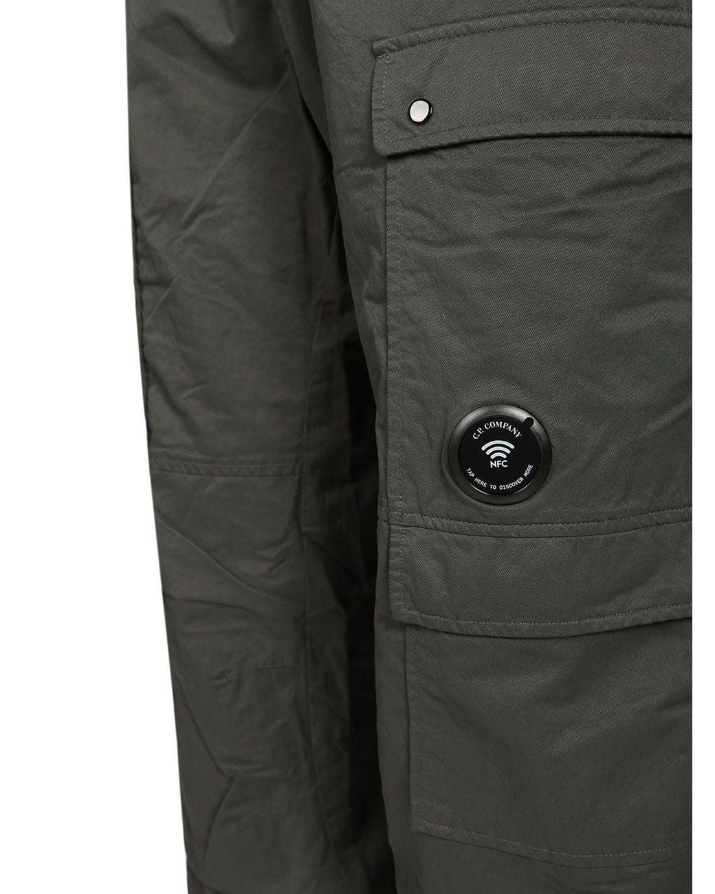 C P Company Gray T Flatt Regular Cargo Pants for men