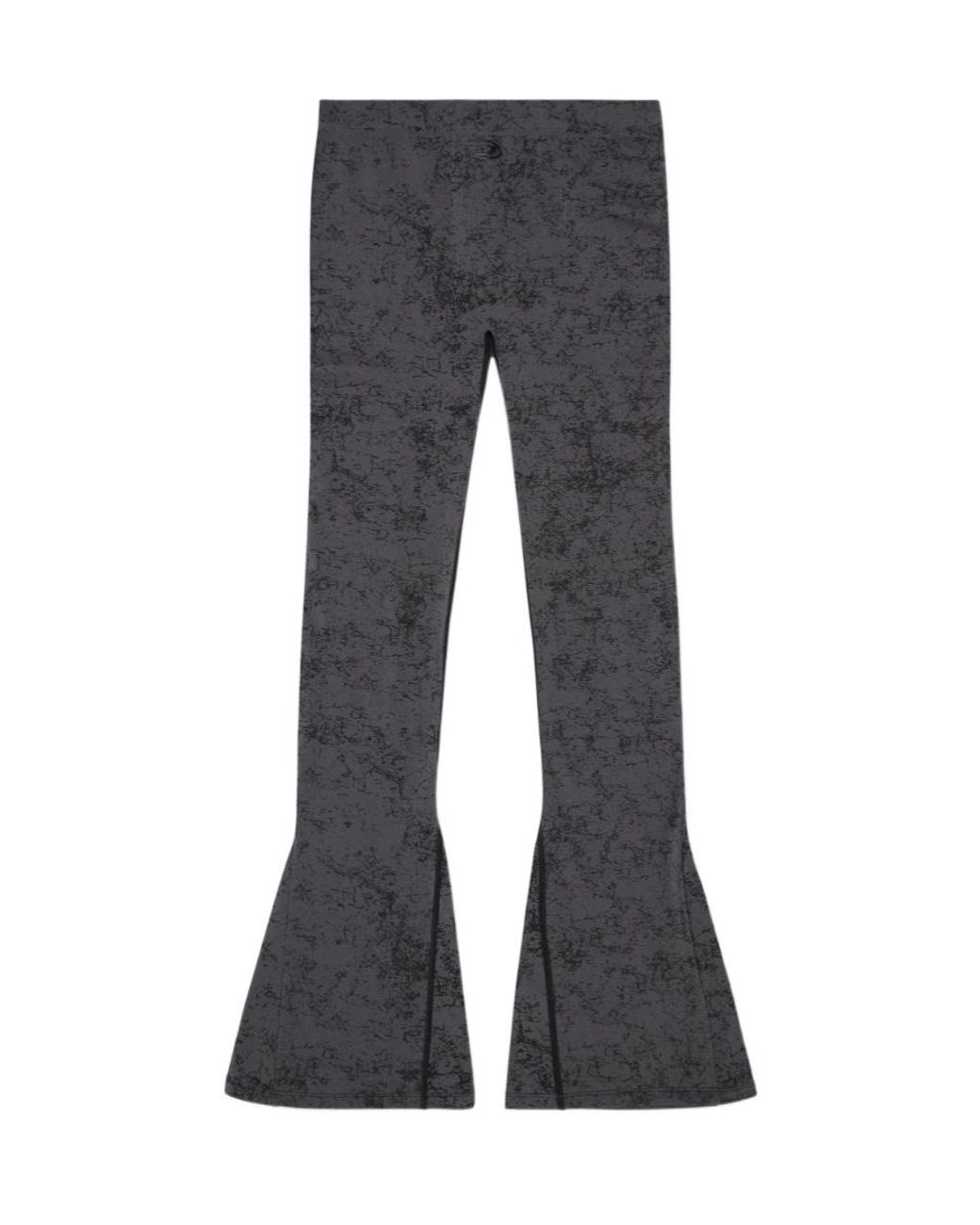 DIESEL Gray Utilitarian Printed Flared Leggings
