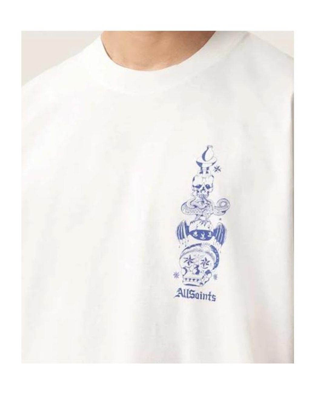 AllSaints White Short-Sleeved T-Shirt for men