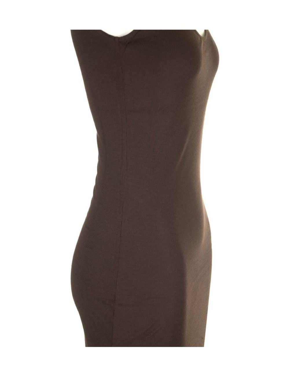 Khaite Brown Leesal Sleeveless Midi Dress