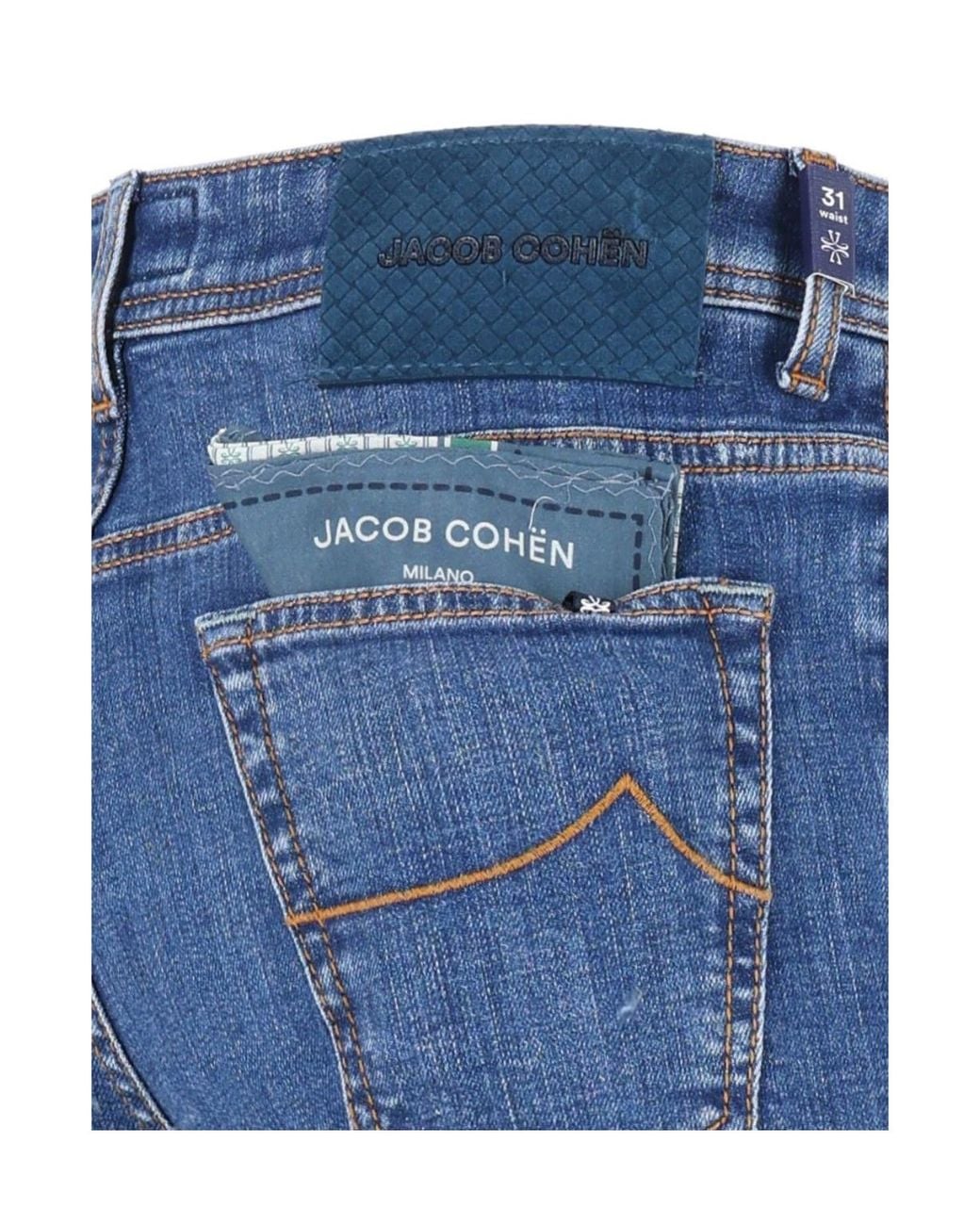 Jacob Cohen Blue Scott Slim Cropped Jeans for men