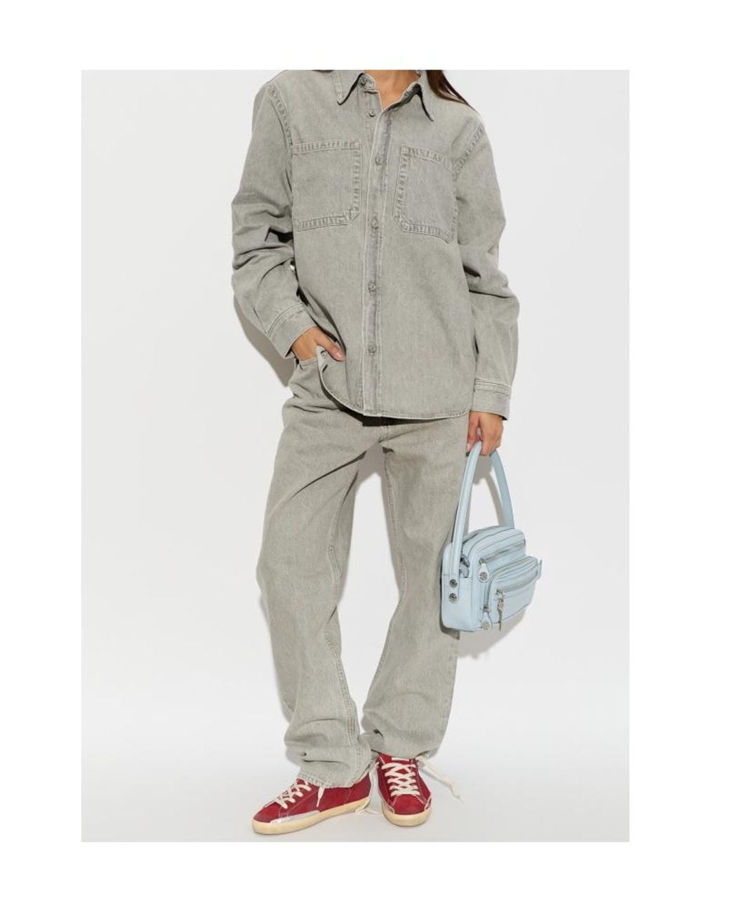 Agolde Gray Long-Sleeved Shirt