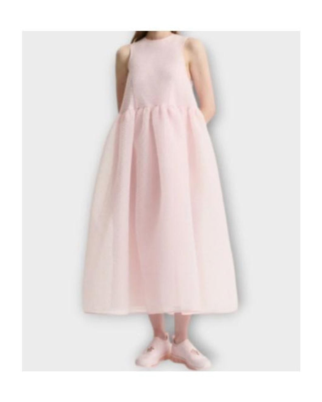 CECILIE BAHNSEN Pink Long Sleeveless Dress