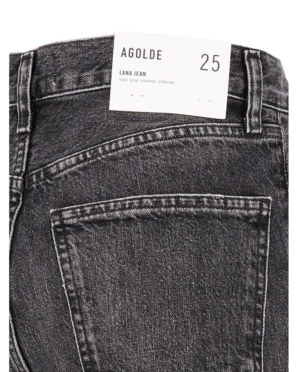 Agolde Gray Lana Straight-Leg Jeans