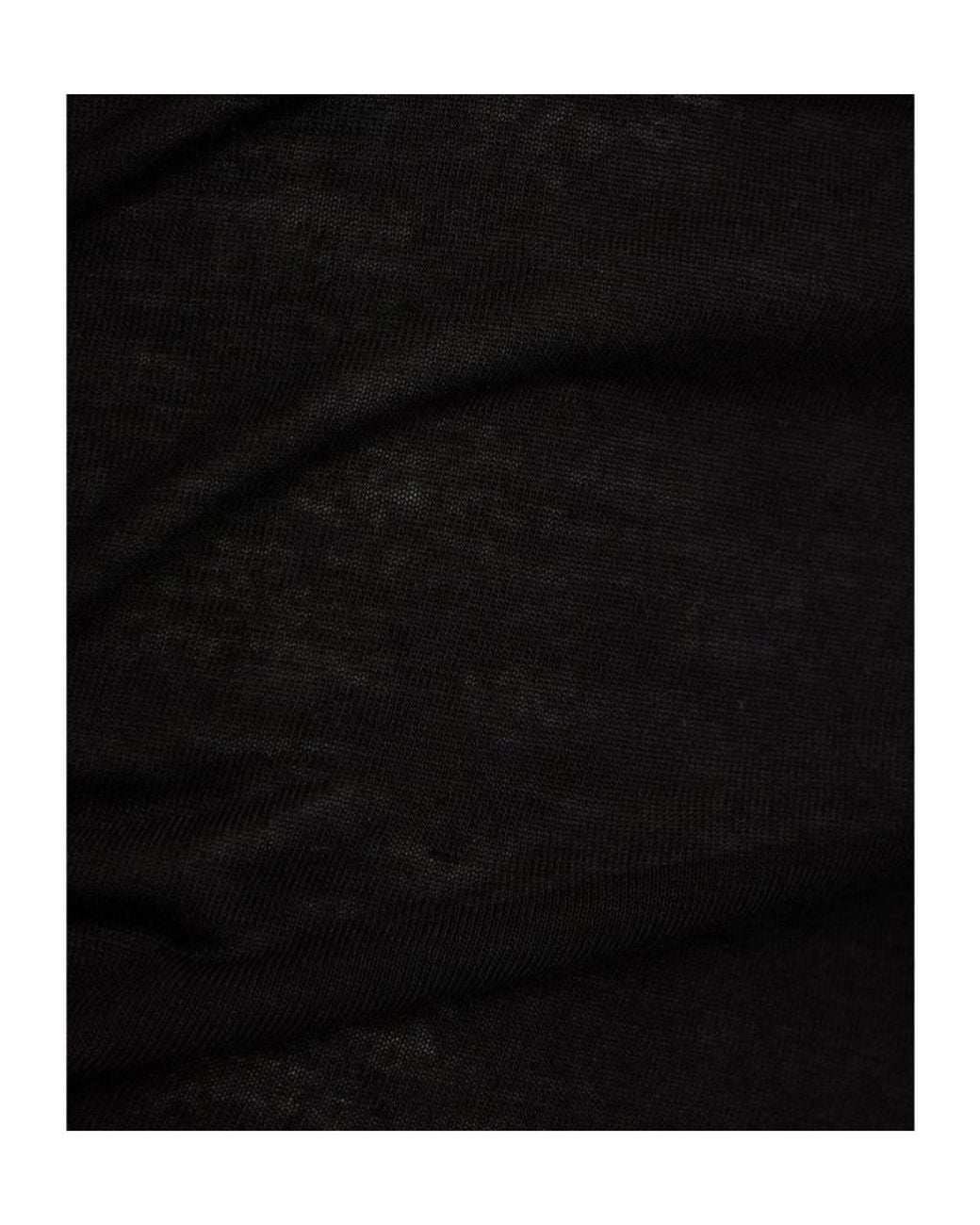 7 For All Mankind Black Long-Sleeved Dress