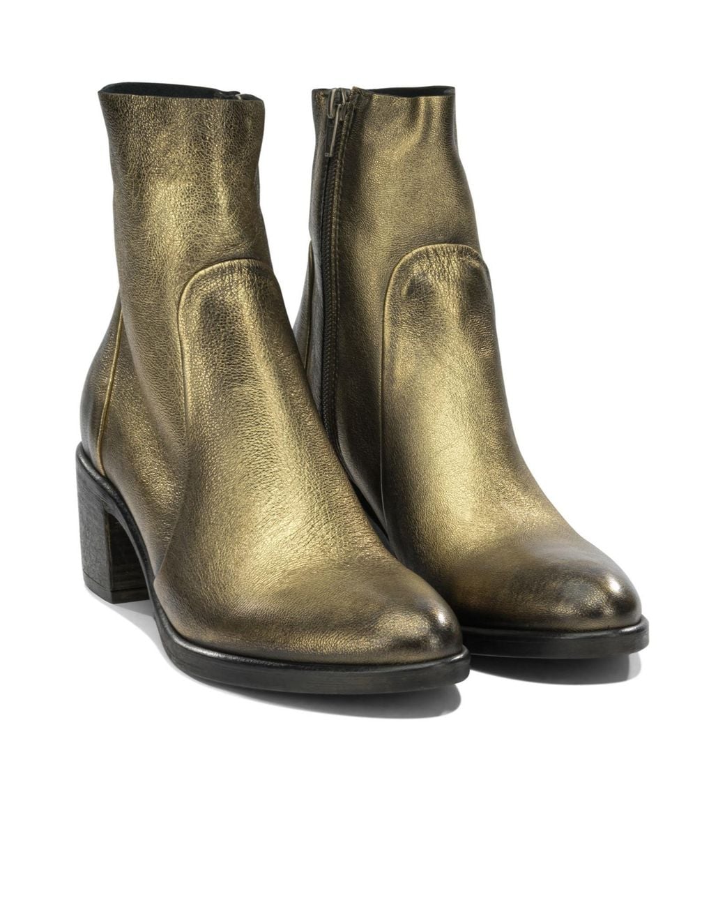 Strategia Green High-Heeled Ankle Boots