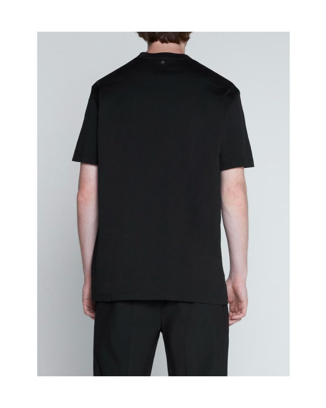 Neil Barrett Black Thunderbolt-Print Cotton T-Shirt for men