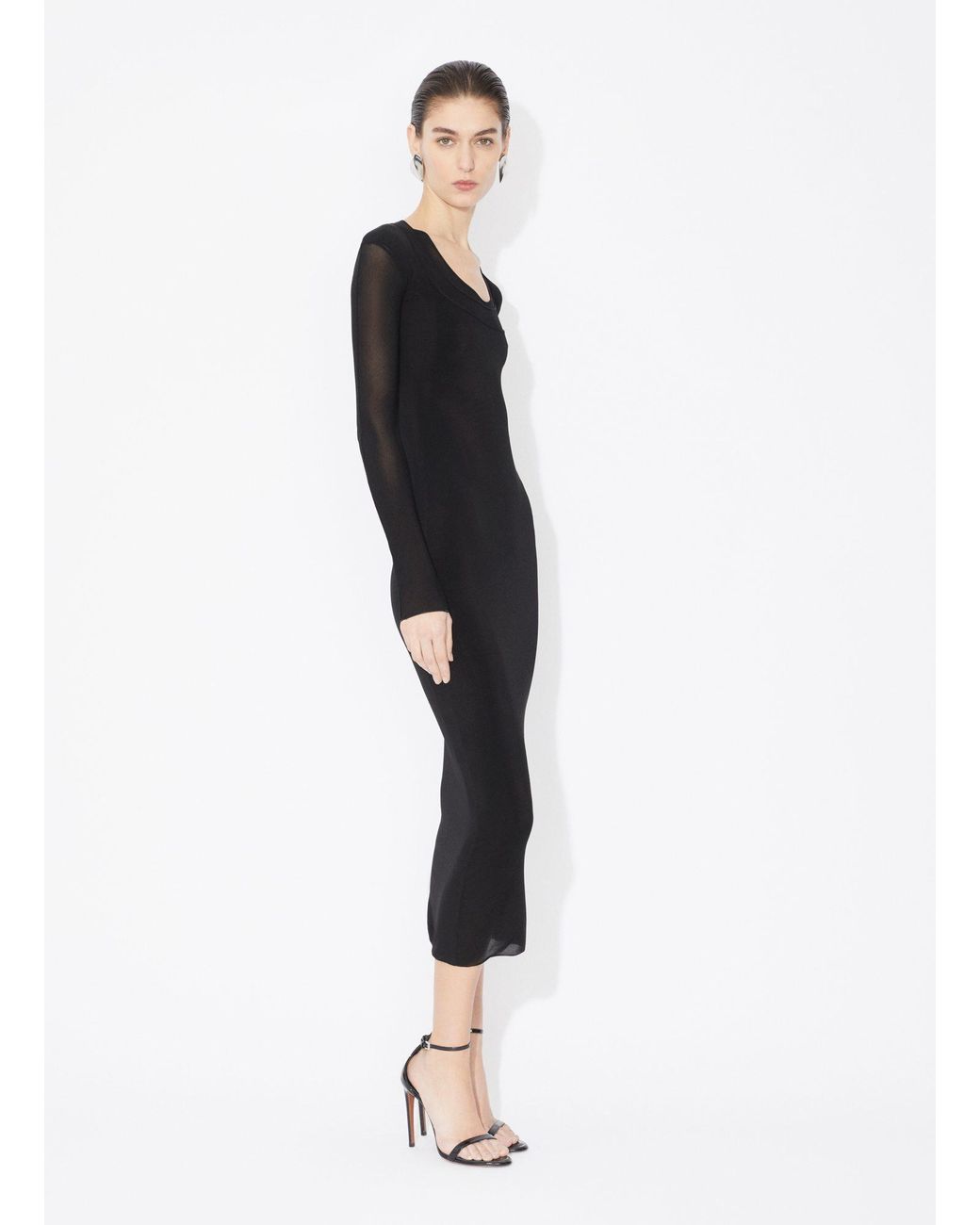 Alaïa Black Long-Sleeved Dress