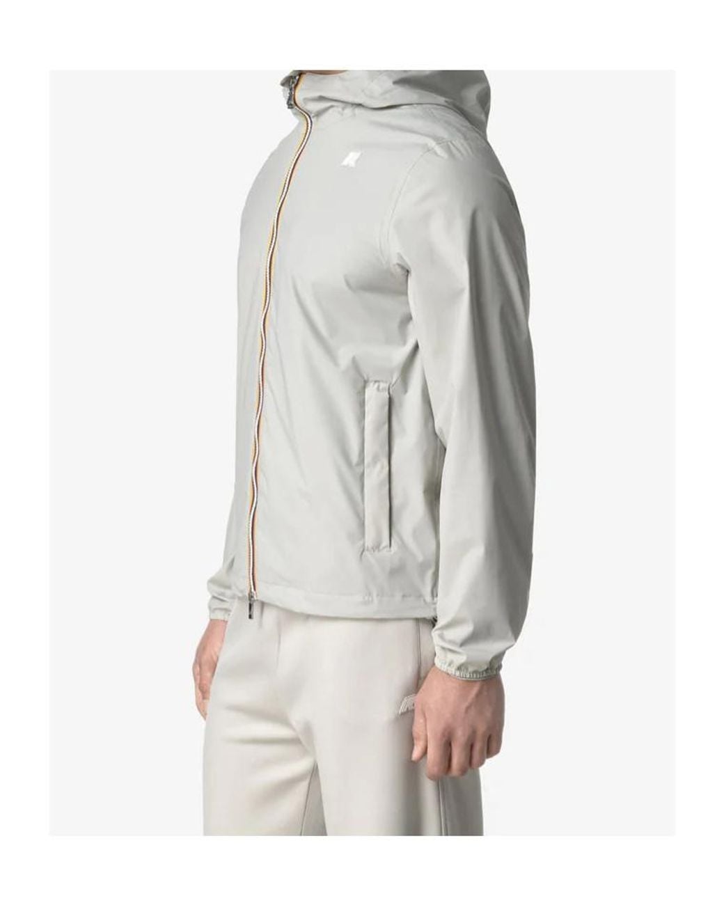 K-Way Gray Jack Hooded Zip-Up Jacket for men