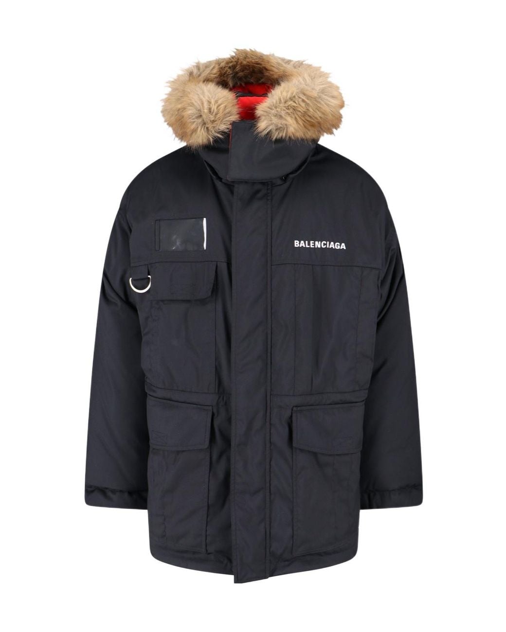Balenciaga Blue Logo Reversible Down Jacket for men