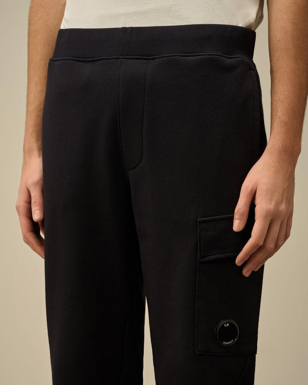 C P Company Black Relaxed Fit Jogging Pants for men