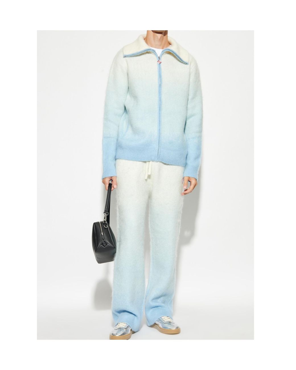 Casablanca Blue Gradient Effect Knit Sweater for men