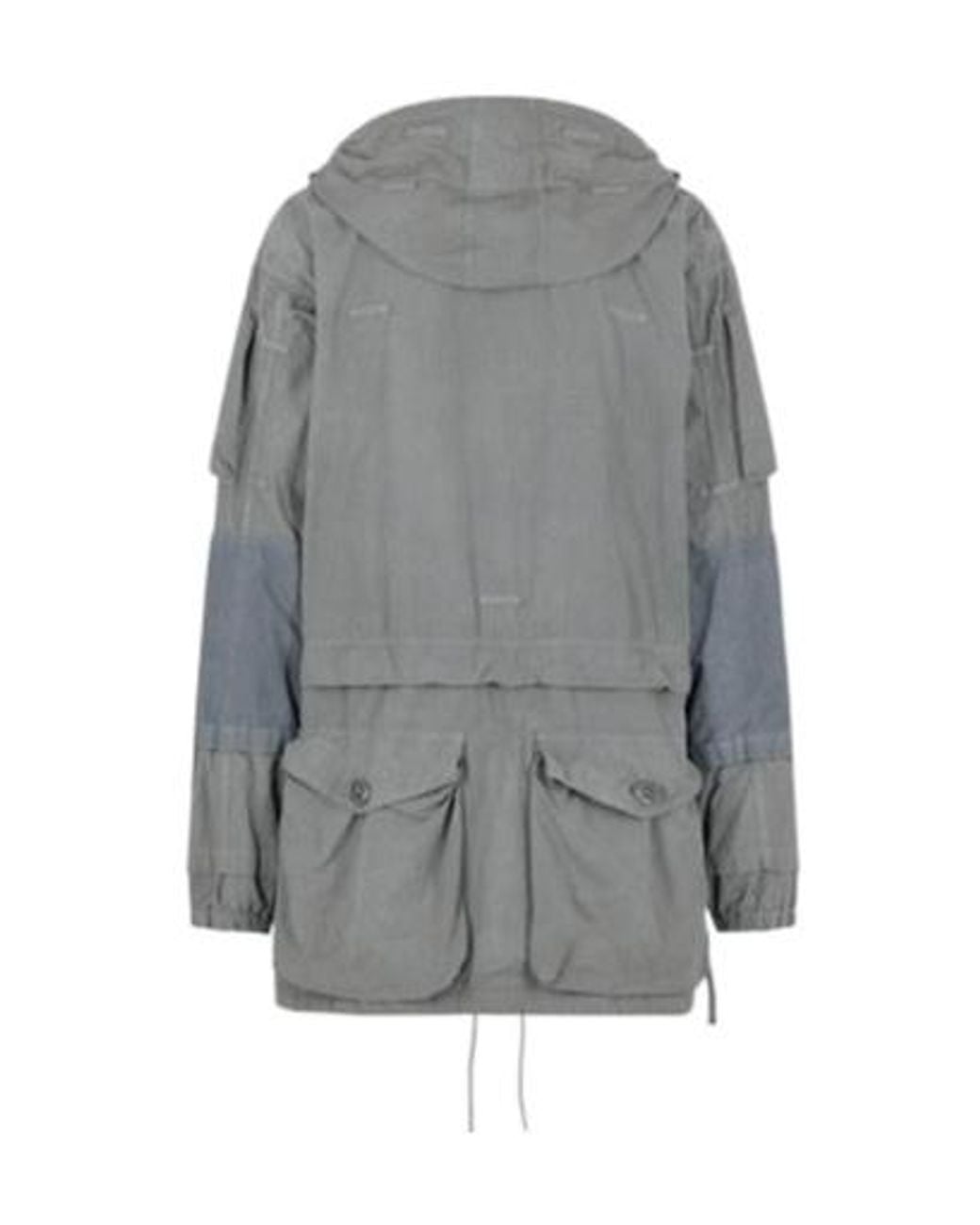 Maison Margiela Gray Striped Pocket Coat for men
