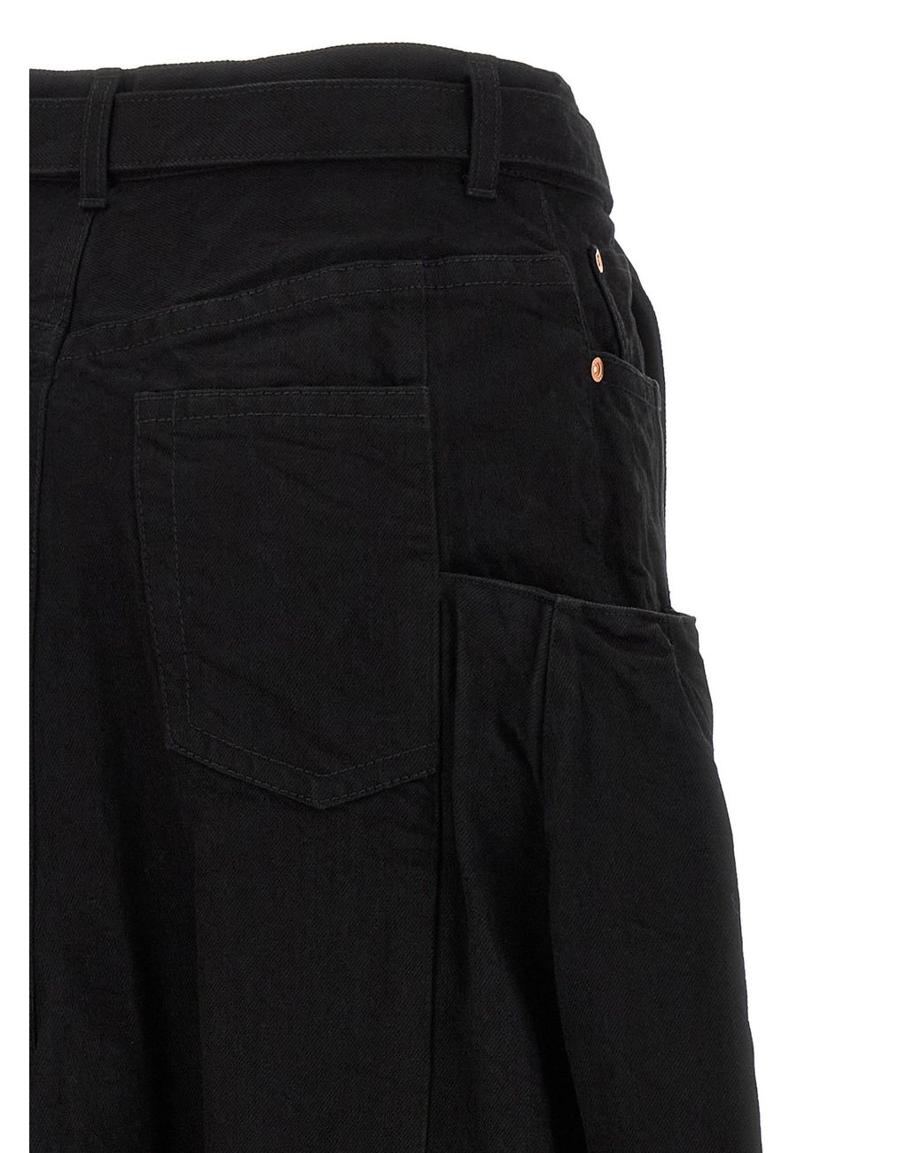 Sacai Black Denim Skirt