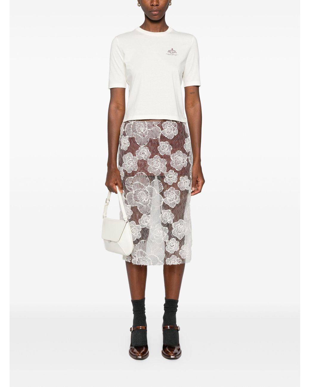 Prada White Giracollo