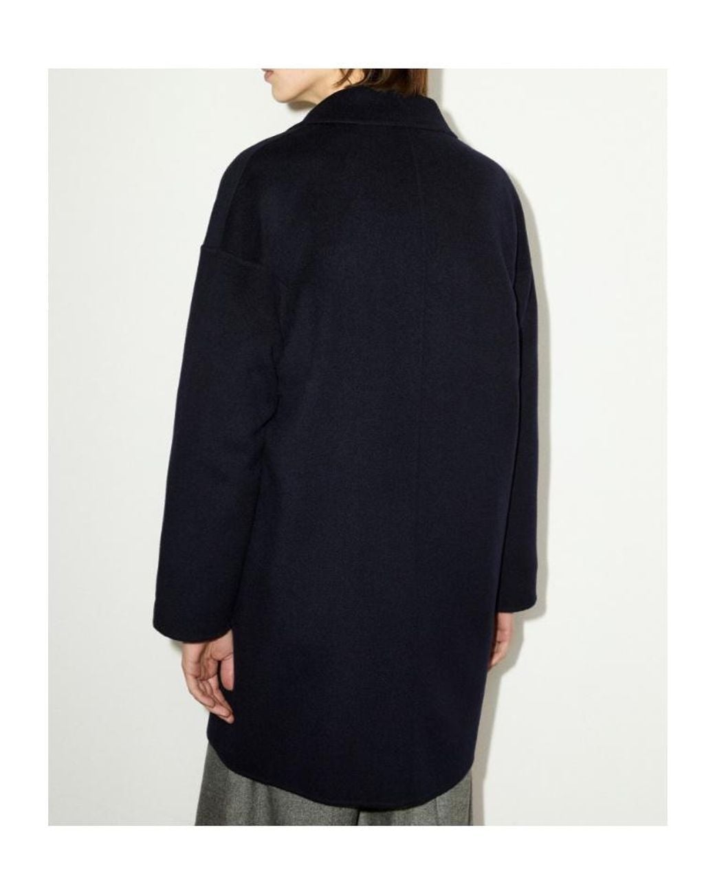MAX&Co. Blue Double-Woven Wool Coat