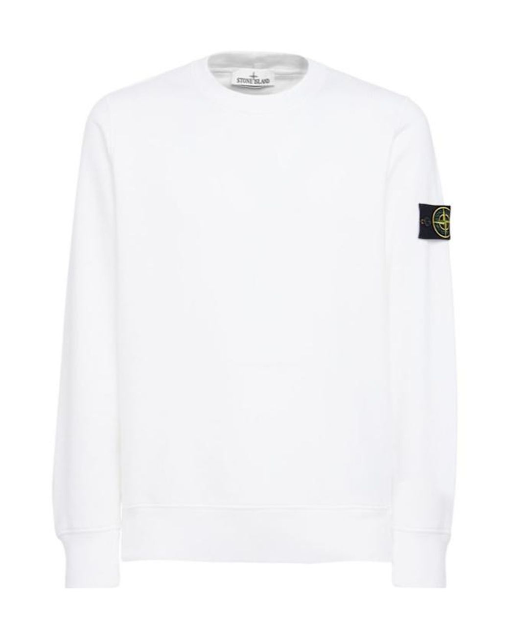 Stone Island White Cotton Sweatshirt for men